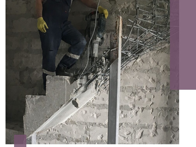 Демонтаж металлических и бетонных лестниц в Раменском