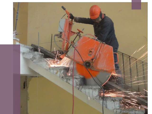 Демонтаж бетонных лестниц в Раменском от 4563 руб. за м2 | ПРОЛЁТ-Рмн