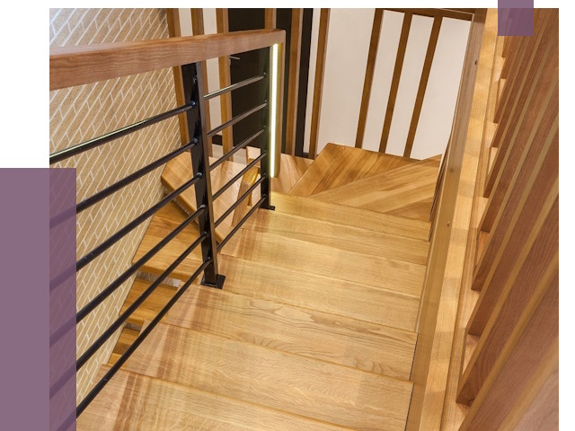 Лестницы из ясеня в Раменском под ключ от 9936 руб. 