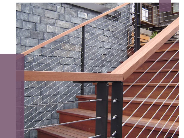 Тросовые перила под ключ в Раменском от 7706 руб.