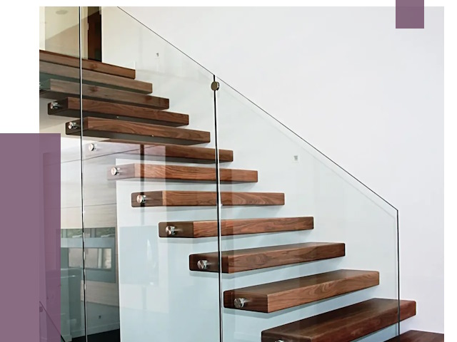 Стеклянные перила для лестницы в Раменском от 14702 руб.