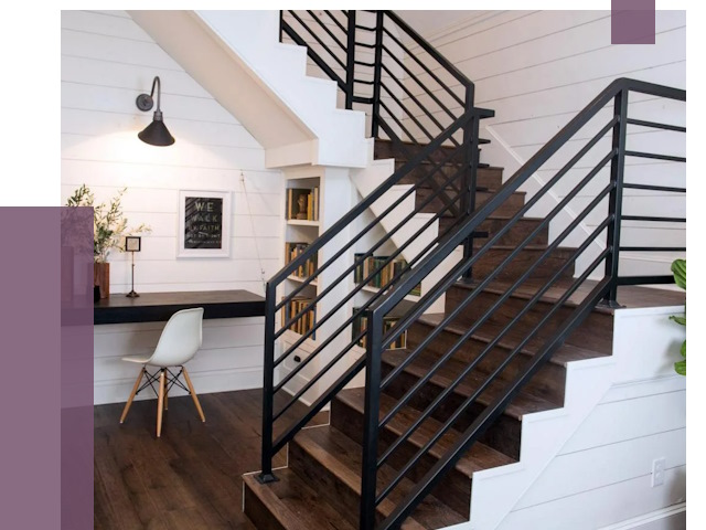 Перила для лестницы в доме в Раменском от 7351 руб. — ПРОЛЁТ-Рмн