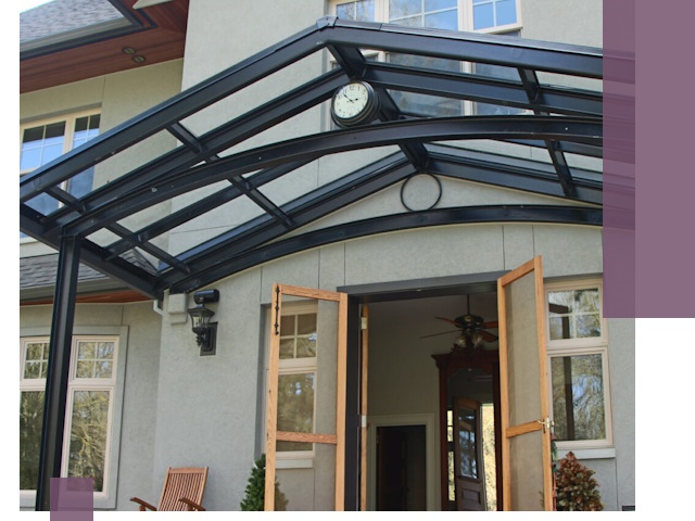 Изготовление и монтаж навесов и козырьков в Раменском