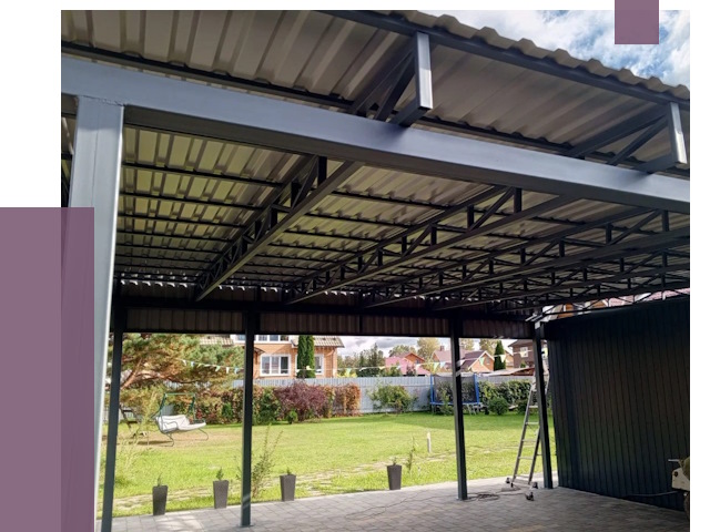 Монтаж навесов в Раменском от 7300 руб. — установка навеса | ПРОЛЁТ-Рмн