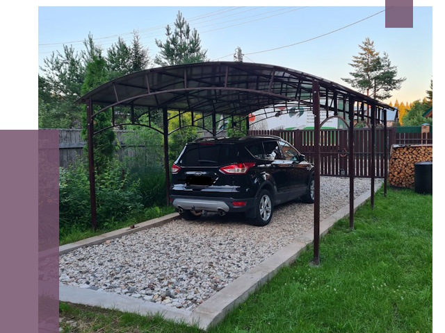 Навесы для автомобиля в Раменском от 13029 руб.  | ПРОЛЁТ-Рмн