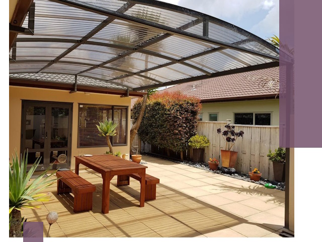 Навесы во двор под ключ в Раменском — изготовление и монтаж