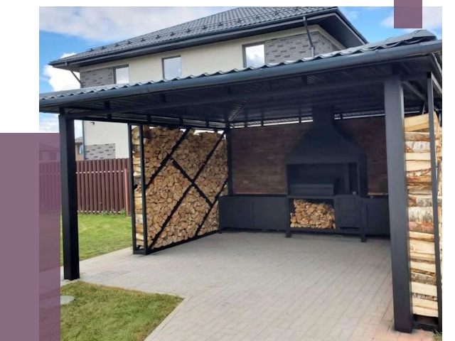 Навесы для барбекю в Раменском от 12623 руб. под ключ | ПРОЛЁТ-Рмн