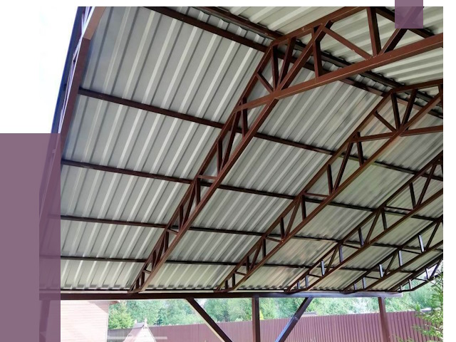 Навесы из профнастила в Раменском от 7300 руб. | ПРОЛЁТ-Рмн