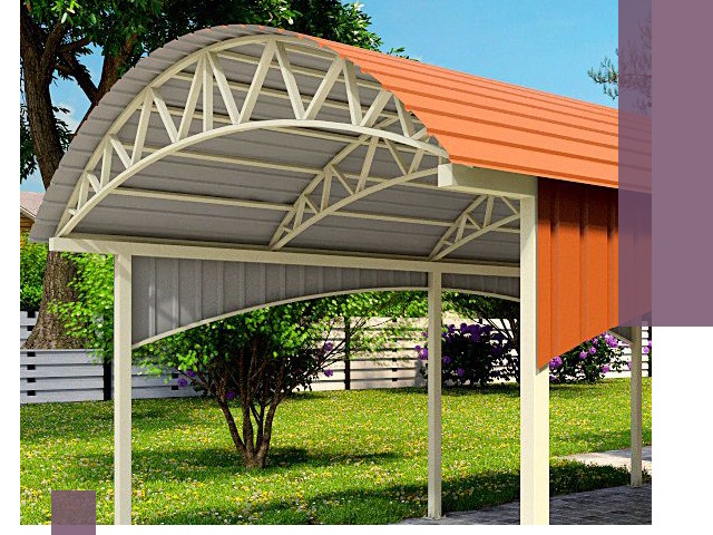 Навесы из профнастила под ключ в Раменском — установка и монтаж