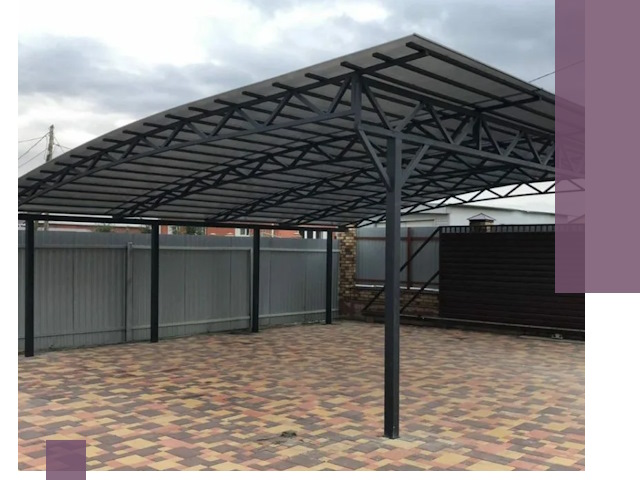 Металлические навесы под ключ в Раменском — изготовление и монтаж