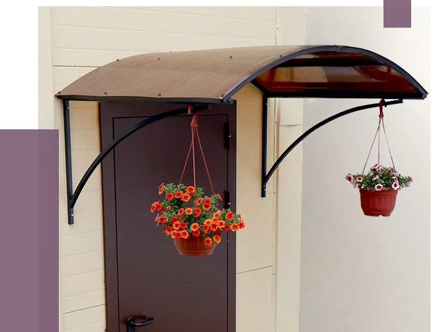 Козырьки над входом в Раменском от 14702 руб.  | ПРОЛЁТ-Рмн