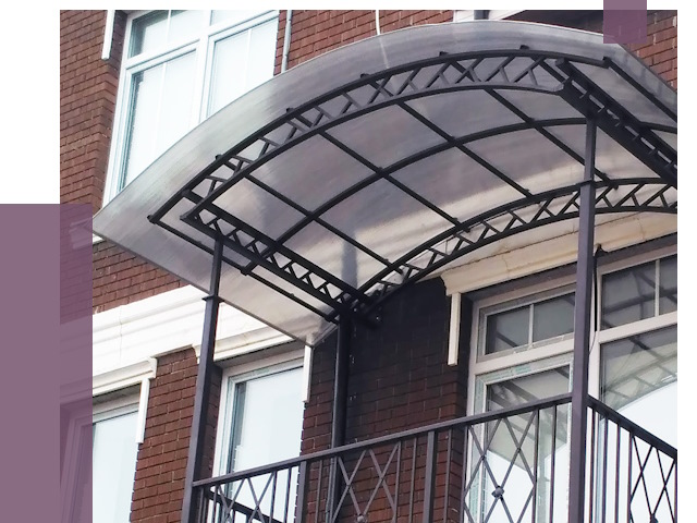 Козырьки над балконом в Раменском от 8567 руб.  | ПРОЛЁТ-Рмн